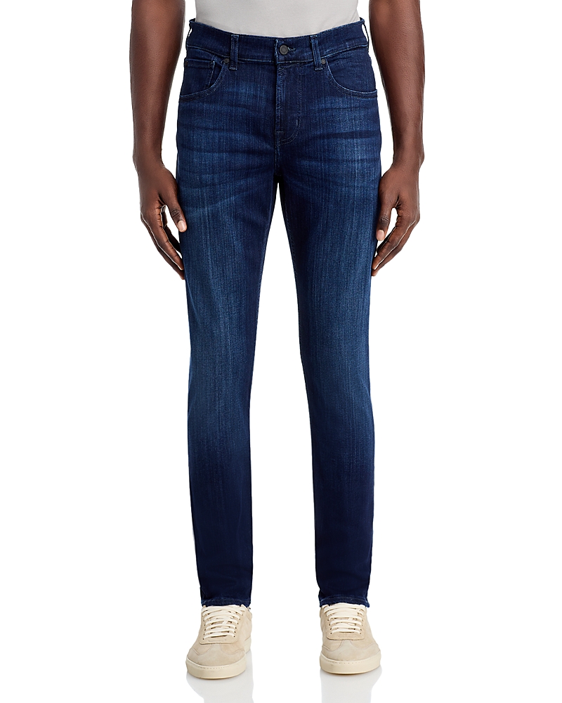 7 For All Mankind Luxe Performance Plus Slimmy Tapered Slim Fit Jeans in Deep Blue