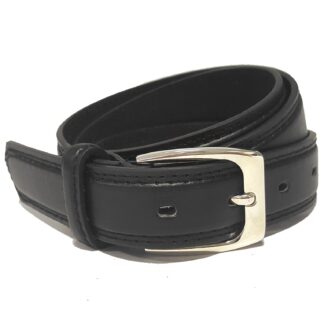 Accessory Mens Caleb Slim Leather Belt in Black / XL (40" - 44") - Tokyo Laundry