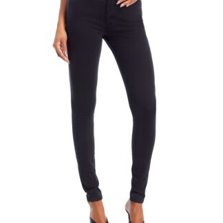 Ag Farrah High-Rise Sateen Skinny Jeans in Black