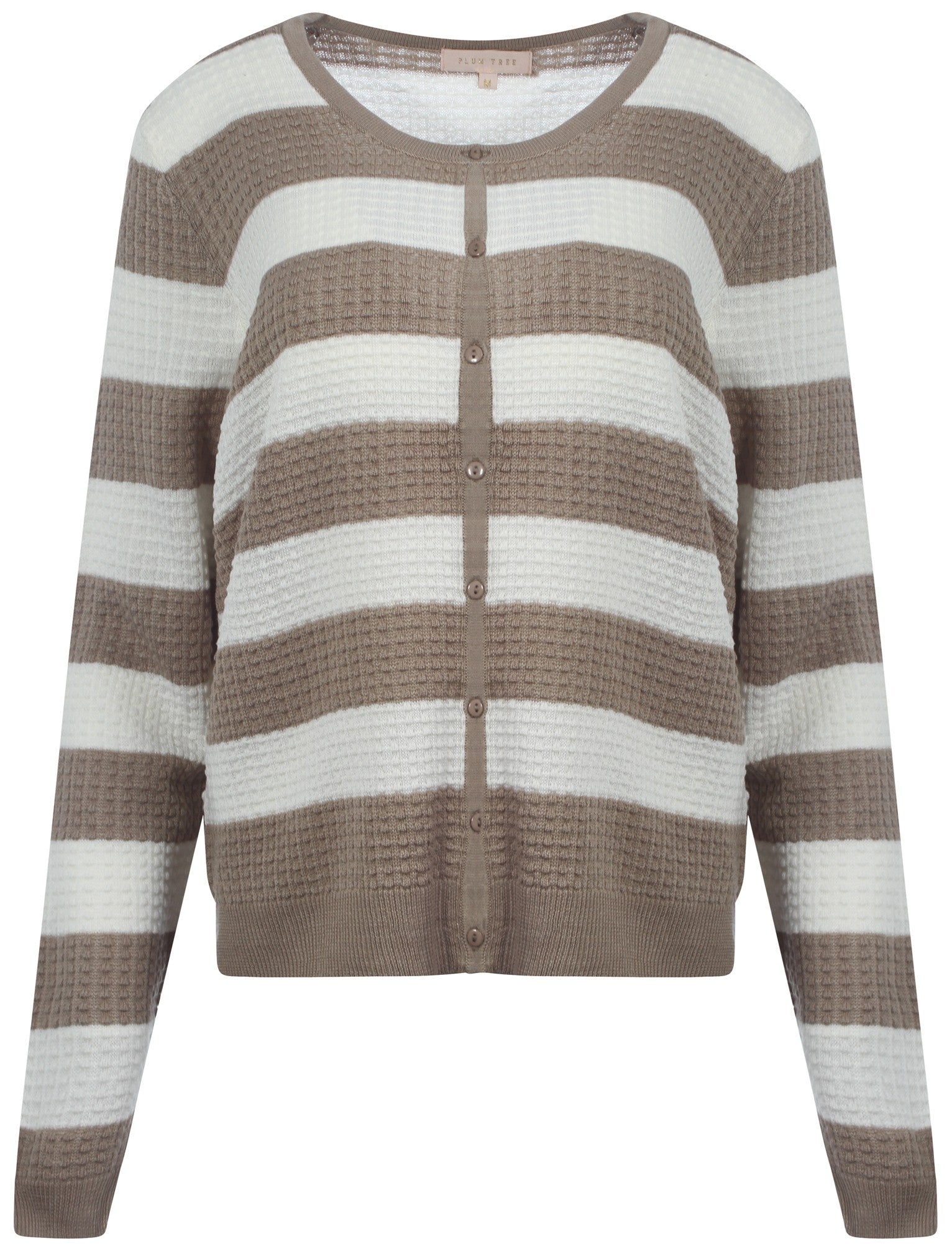 Cardigans Plum Tree Audrey brown striped cardigan / S - Tokyo Laundry