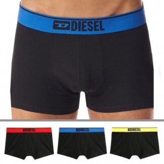 Diesel 3-Pack Contrast Cotton Boxer Briefs - Black