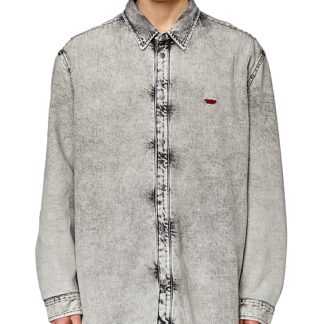 Diesel Flaim Snap Front Padded Denim Shirt
