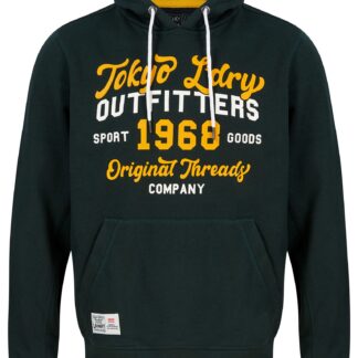 Hoodies / Sweatshirts Abatt Motif Brushback Fleece Pullover Hoodie in Scarab Green / S - Tokyo Laundry