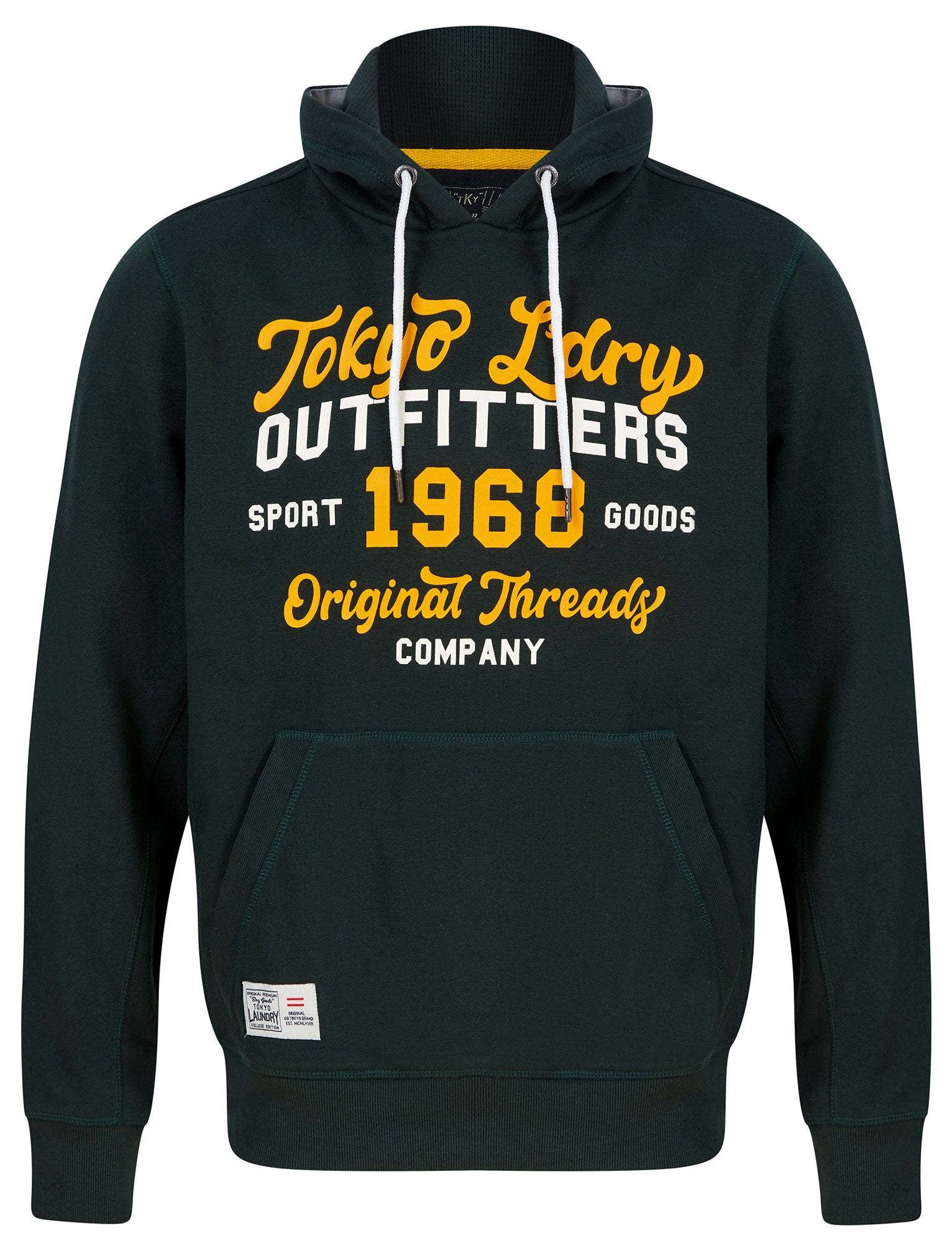 Hoodies / Sweatshirts Abatt Motif Brushback Fleece Pullover Hoodie in Scarab Green / S - Tokyo Laundry