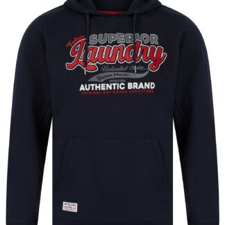 Hoodies / Sweatshirts Clarence Graphic Motif Brushback Fleece Pullover Hoodie in Sky Captain Navy / S - Tokyo Laundry