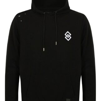 Hoodies / Sweatshirts St Dismas Pullover Hoodie with Rips in Black - Saint & Sinner / XS - Tokyo Laundry