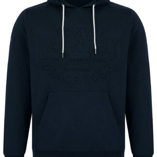 Hoodies / Sweatshirts Tides Embossed Motif Brushback Fleece Pullover Hoodie in Sky Captain Navy / S - Tokyo Laundry