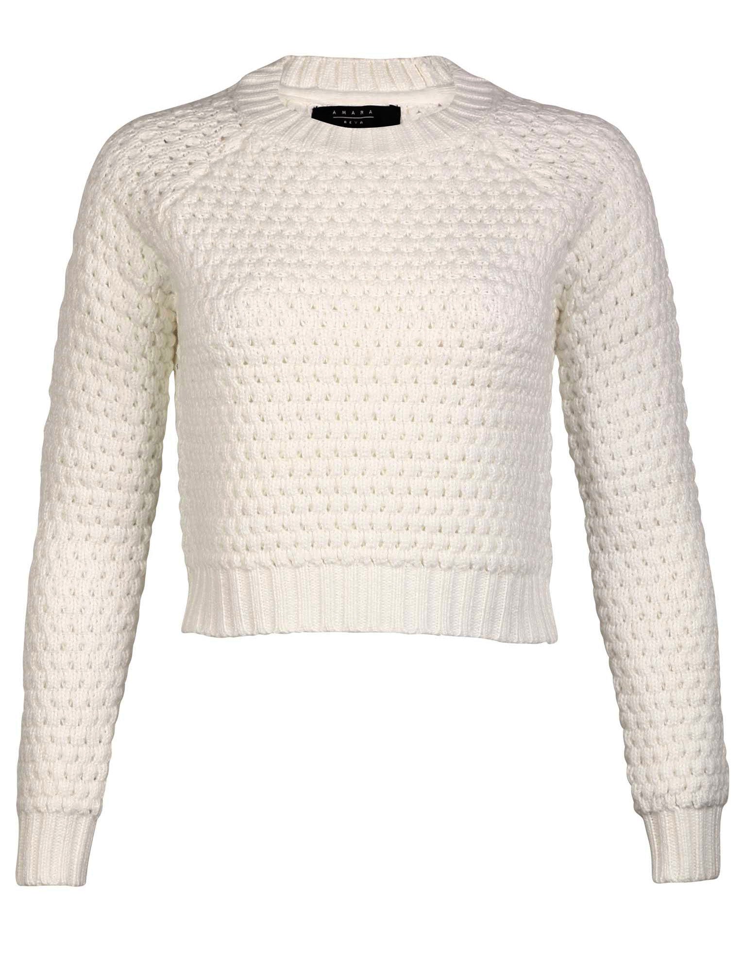 Jumpers Amara Reya Cornflower cropped knitted jumper in Ivory / 16 - Tokyo Laundry