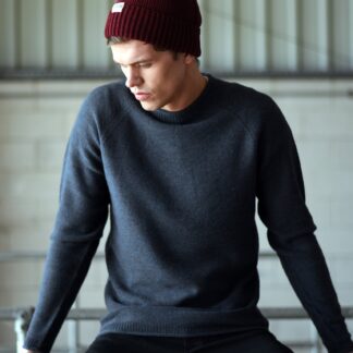 Jumpers Brando Knitted Jumper in Charcoal / Dark Denim / XXL - Tokyo Laundry