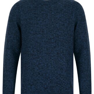 Jumpers Brendean Chunky Basket Stitch Knitted Jumper in Denim Twist / S - Tokyo Laundry