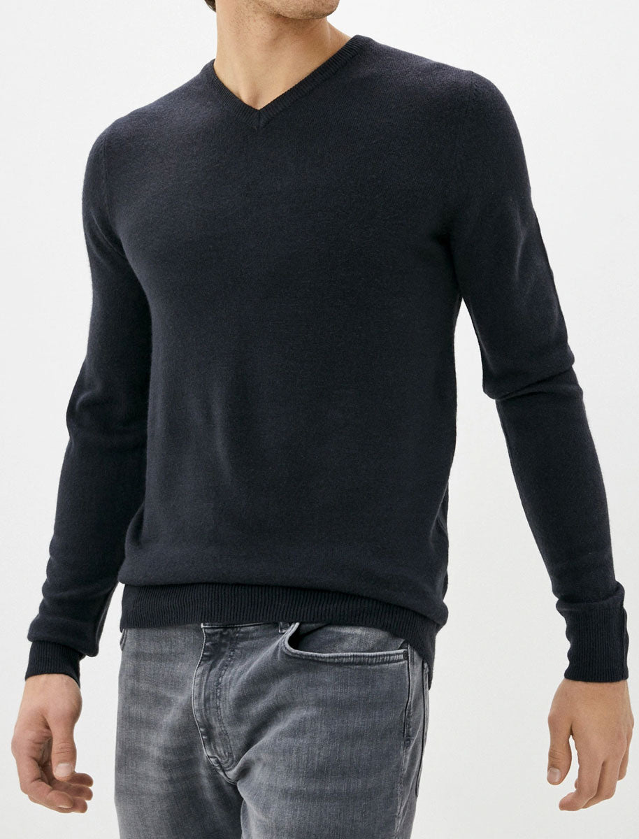 Jumpers Silvo Soft Cashmillon V Neck Jumper In Dark Navy - Kensington Eastside / M - Tokyo Laundry