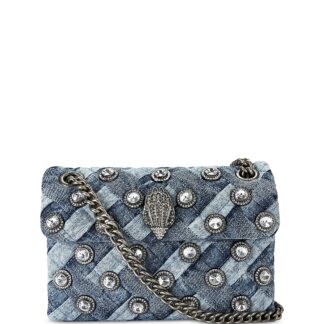 Kurt Geiger London Crystals Mini Kensington Convertible Denim Crossbody