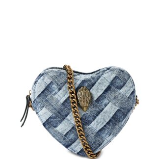 Kurt Geiger London Kensington Denim Heart Shaped Crossbody