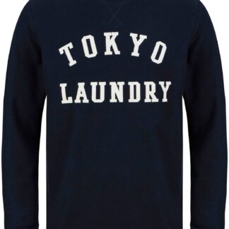 Long Sleeve Tops Norsk Felt Applique Loop Back Cotton Long Sleeve Top In Sky Captain Navy / S - Tokyo Laundry