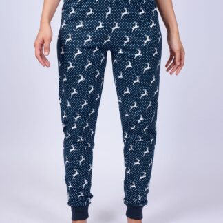 Loungewear Claire Reindeer Spot Print Cotton Lounge Pants in Dark Denim / XS - Tokyo Laundry