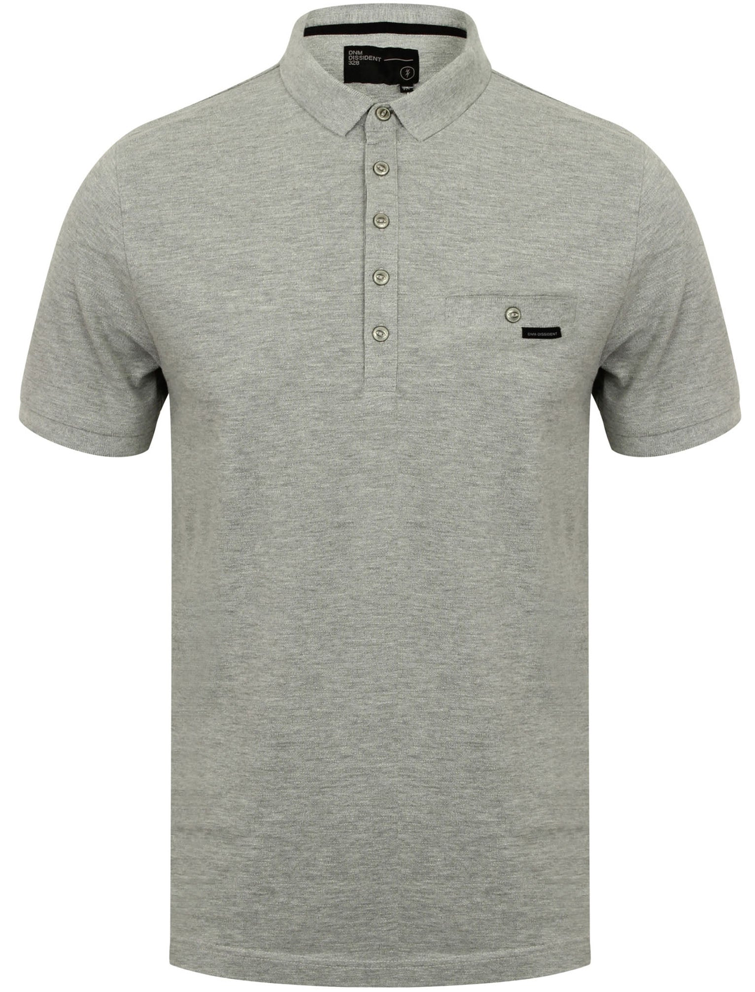 Polo Shirts Dunraven Cotton Pique Polo Shirt in Light Grey Marl - Dissident / S - Tokyo Laundry