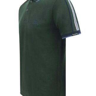 Polo Shirts Finley Point 2 Cotton Piqué Polo Shirt with Tape Detail In Pine Grove / S - Tokyo Laundry