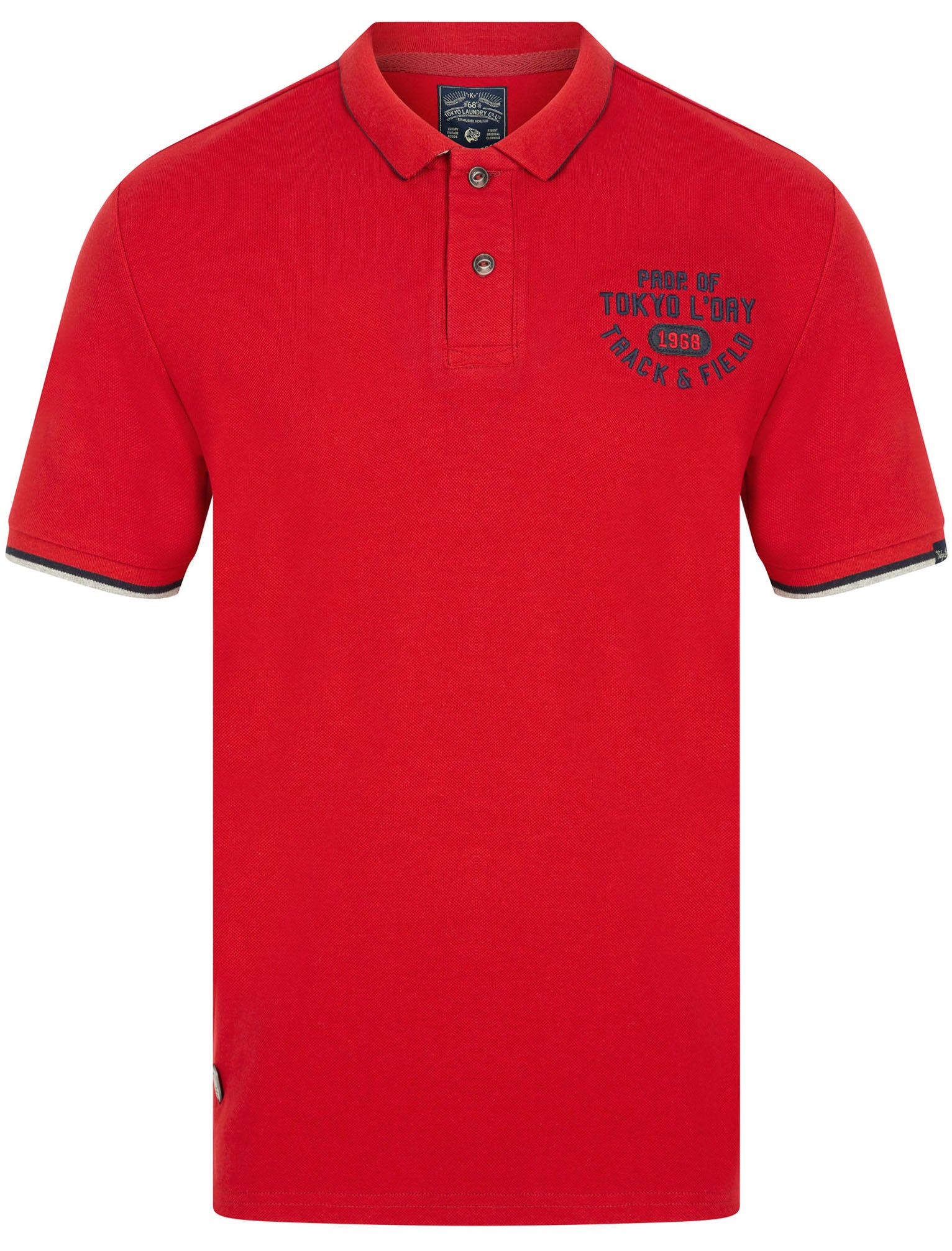 Polo Shirts Herstmonceux Cotton Pique Polo Shirt In Red Dahlia / S - Tokyo Laundry
