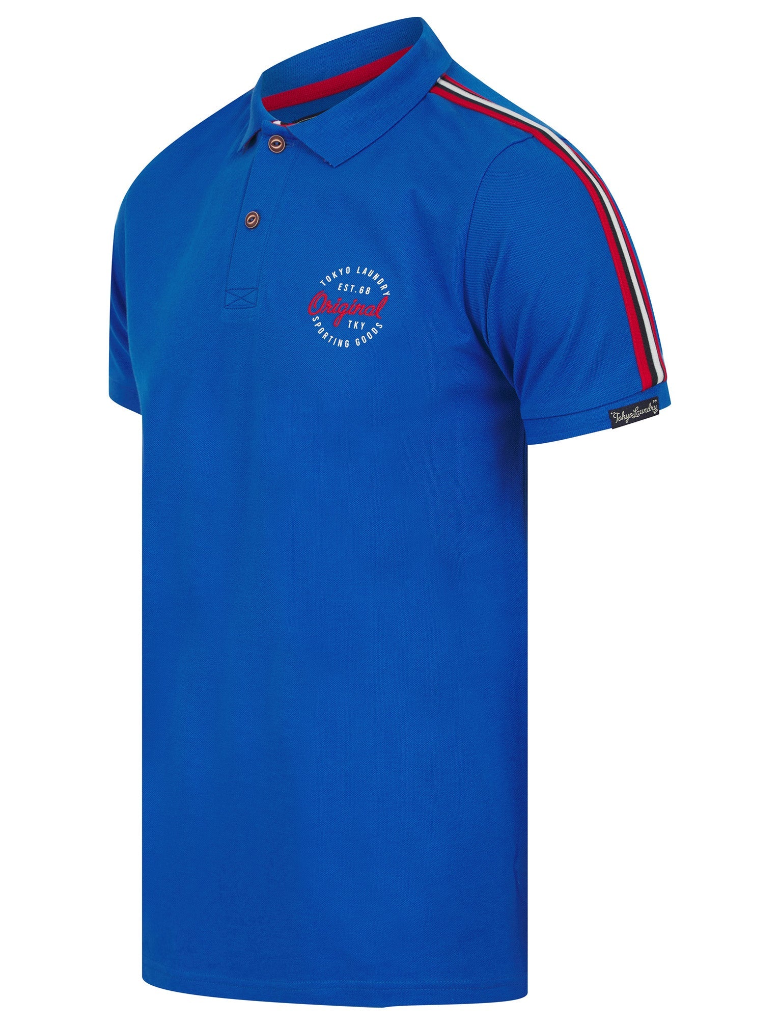 Polo Shirts Linton Cotton Pique Polo Shirt in Jet Blue / S - Tokyo Laundry