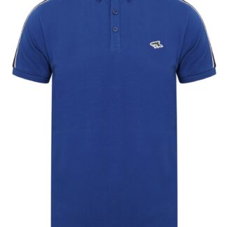 Polo Shirts Mackennal Cotton Pique Polo Shirt with Sleeve Panels In Sea Surf Blue - Le Shark / S - Tokyo Laundry