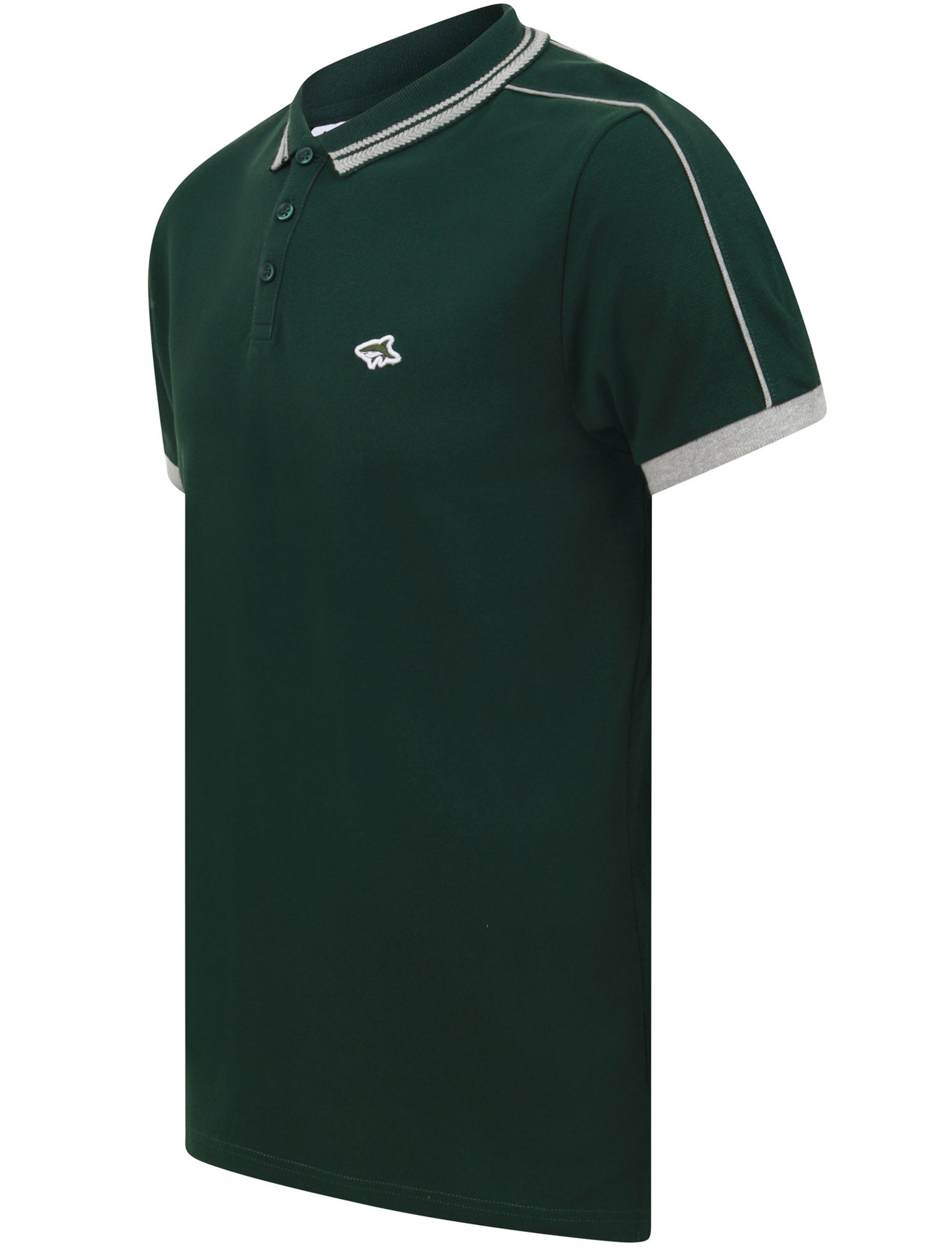 Polo Shirts Maples 2 Cotton Pique Polo Shirt with Tipping In Pine Grove - Le Shark / S - Tokyo Laundry