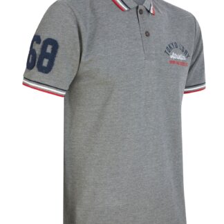 Polo Shirts Parkersburg Cotton Pique Polo Shirt in Mid Grey Marl / S - Tokyo Laundry