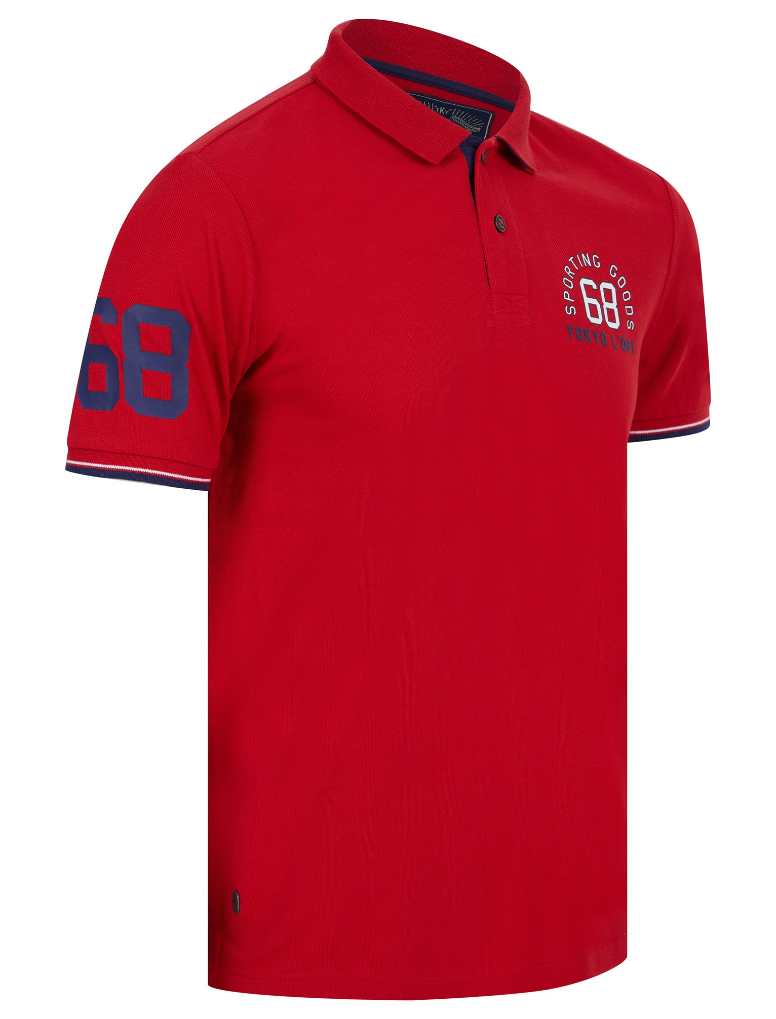 Polo Shirts Sporting Goods Cotton Pique Polo Shirt in Barados Cherry / S - Tokyo Laundry