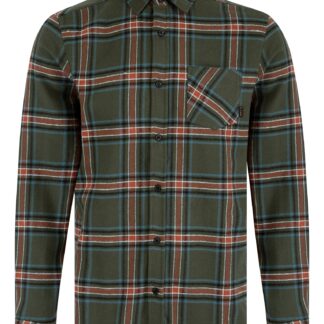Shirts Aberavon Yarn Dyed Checked Cotton Flannel Shirt in Deep Depths Green / S - Tokyo Laundry