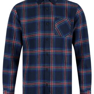 Shirts Aberavon Yarn Dyed Checked Cotton Flannel Shirt in Pageant Blue / S - Tokyo Laundry