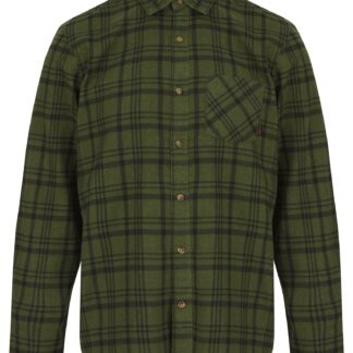 Shirts Avoch Checked Cotton Flannel Shirt in Deep Depths Green / S - Tokyo Laundry