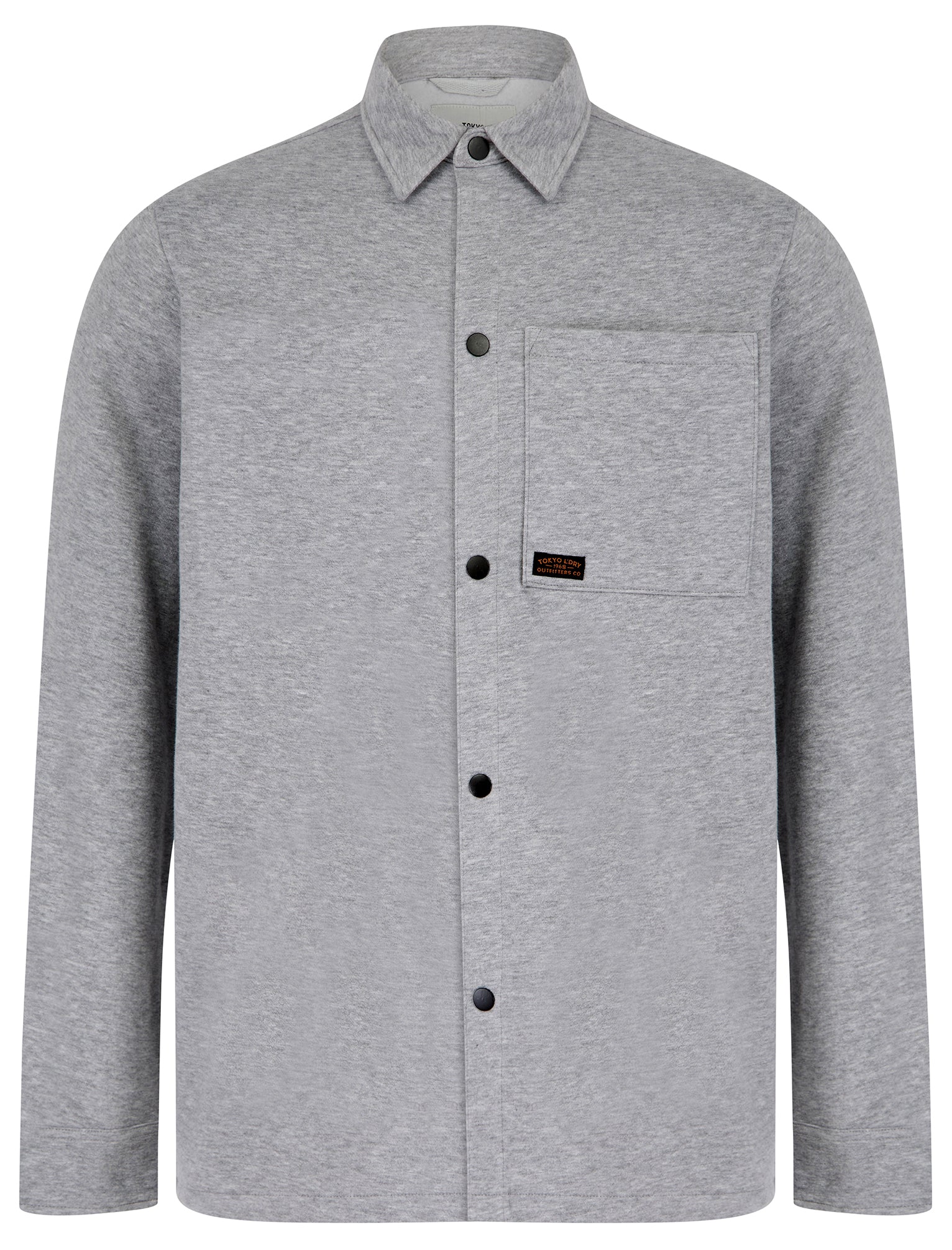 Shirts Commander Brushback Fleece Overshirt Jacket in Light Grey Marl / S - Tokyo Laundry