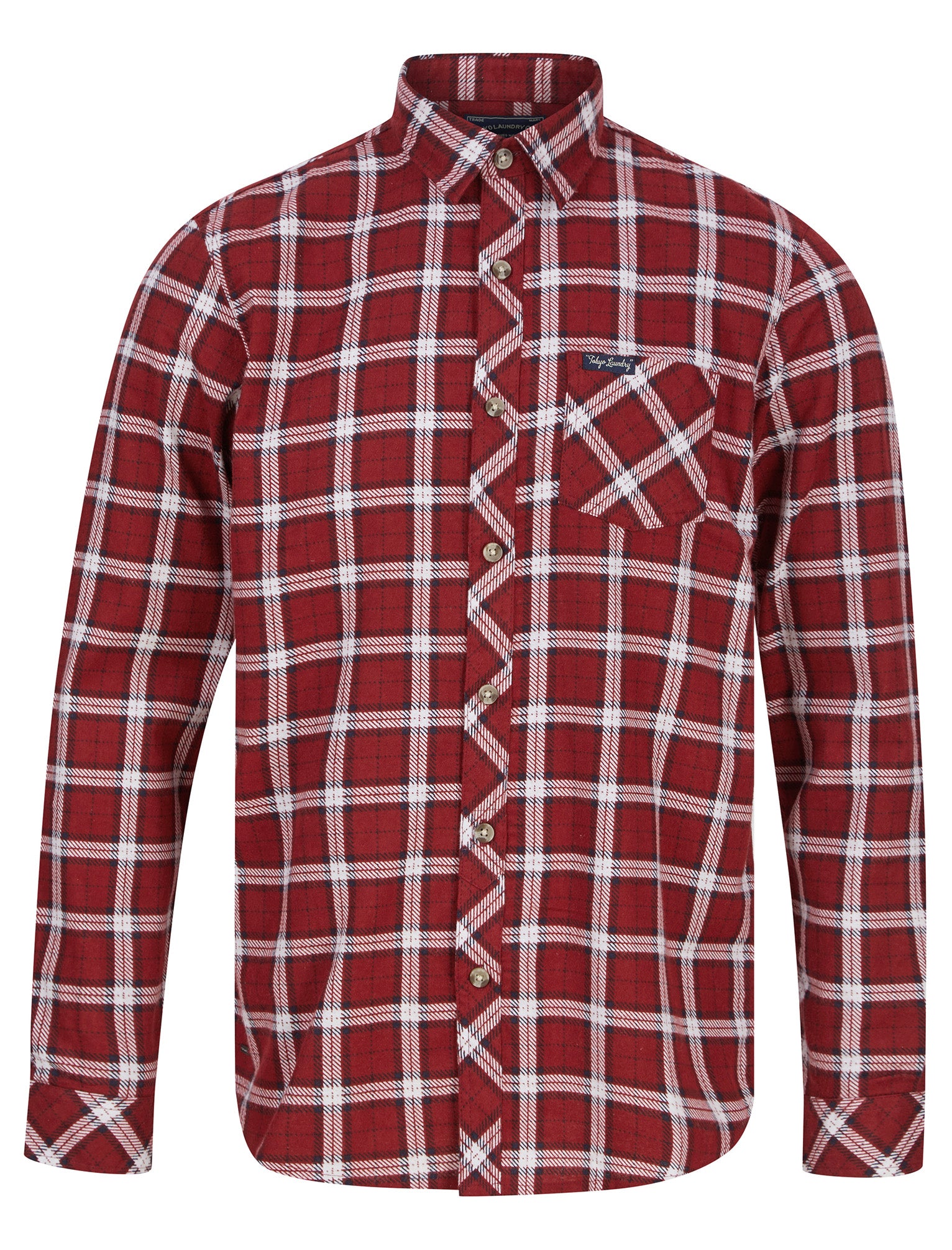 Shirts Deciduous Checked Cotton Flannel Shirt in Sun-Dried Tomato / S - Tokyo Laundry