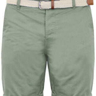 Shorts Theo Basic Chino Shorts with Woven Belt in Mint / 30 - Tokyo Laundry