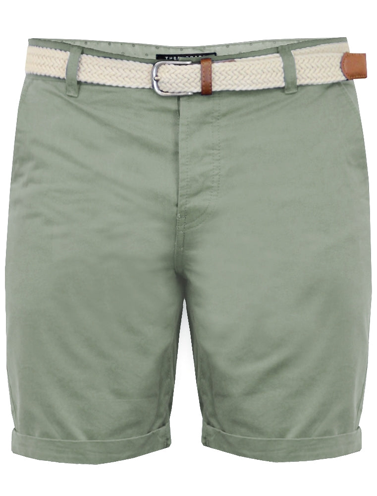 Shorts Theo Basic Chino Shorts with Woven Belt in Mint / 30 - Tokyo Laundry