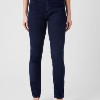 Soft Stretch Denim High Rise Skinny Jeans 30 Inch Dark Wash
