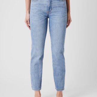 Stretch Denim Cigarette Fit Ankle Length Jeans 28 Inch Bleach Wash