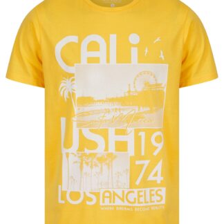 T-Shirts Cali Dreams Motif Cotton Jersey T-Shirt in Golden Cream - South Shore / S - Tokyo Laundry