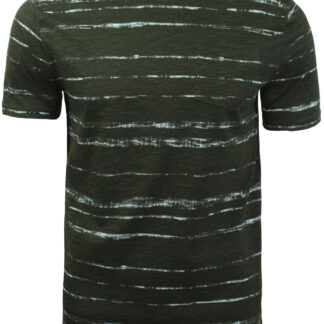 T-Shirts Christo Distressed Dye Effect T-Shirt with Chest Pocket in Khaki / S - Tokyo Laundry
