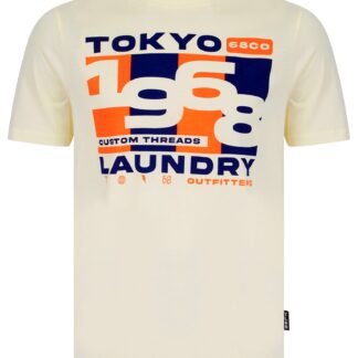T-Shirts Control Motif Cotton Jersey T-Shirt in Marshmallow / S - Tokyo Laundry