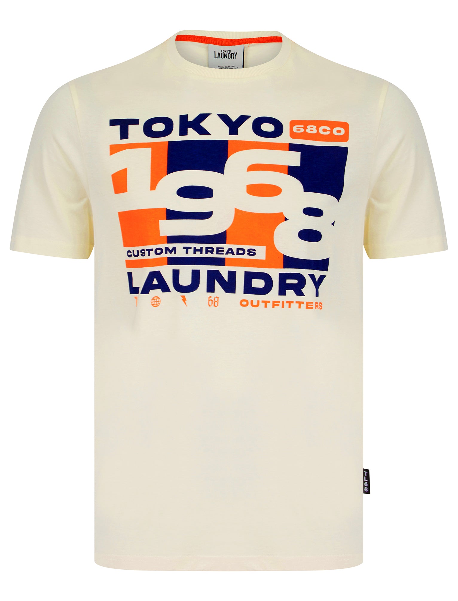T-Shirts Control Motif Cotton Jersey T-Shirt in Marshmallow / S - Tokyo Laundry