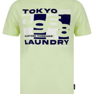 T-Shirts Control Motif Cotton Jersey T-Shirt in Tender Greens / S - Tokyo Laundry