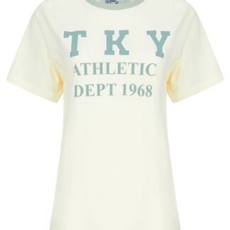 T-Shirts Daisy Motif Cotton Jersey Ringer T-Shirt in Eggnog / 12 - Tokyo Laundry