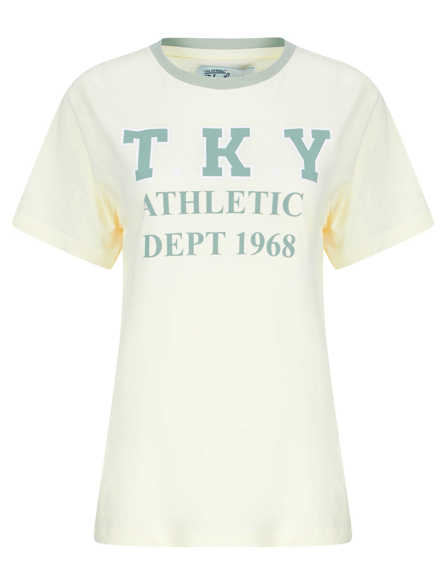 T-Shirts Daisy Motif Cotton Jersey Ringer T-Shirt in Eggnog / 12 - Tokyo Laundry