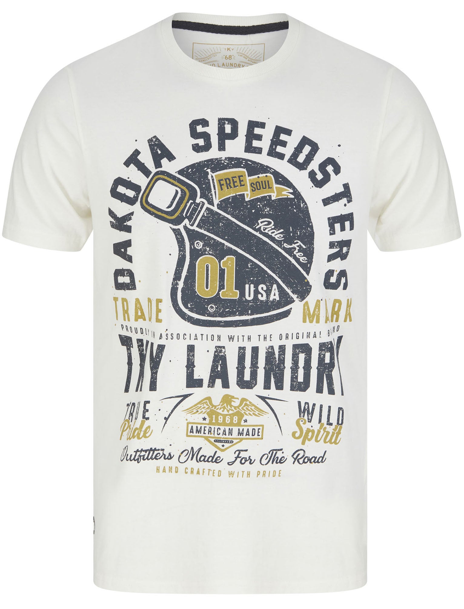 T-Shirts Dakota Speedsters Motif Cotton Jersey T-Shirt in Snow White / S - Tokyo Laundry