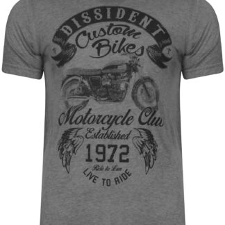 T-Shirts Disburn Motif Burnout T-Shirt in Asphalt - Dissident / S - Tokyo Laundry