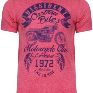 T-Shirts Disburn Motif Burnout T-Shirt in Pink Rose - Dissident / S - Tokyo Laundry