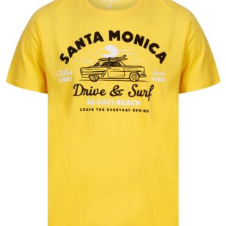 T-Shirts Drive Surf Motif Cotton Jersey T-Shirt in Golden Cream - South Shore / S - Tokyo Laundry