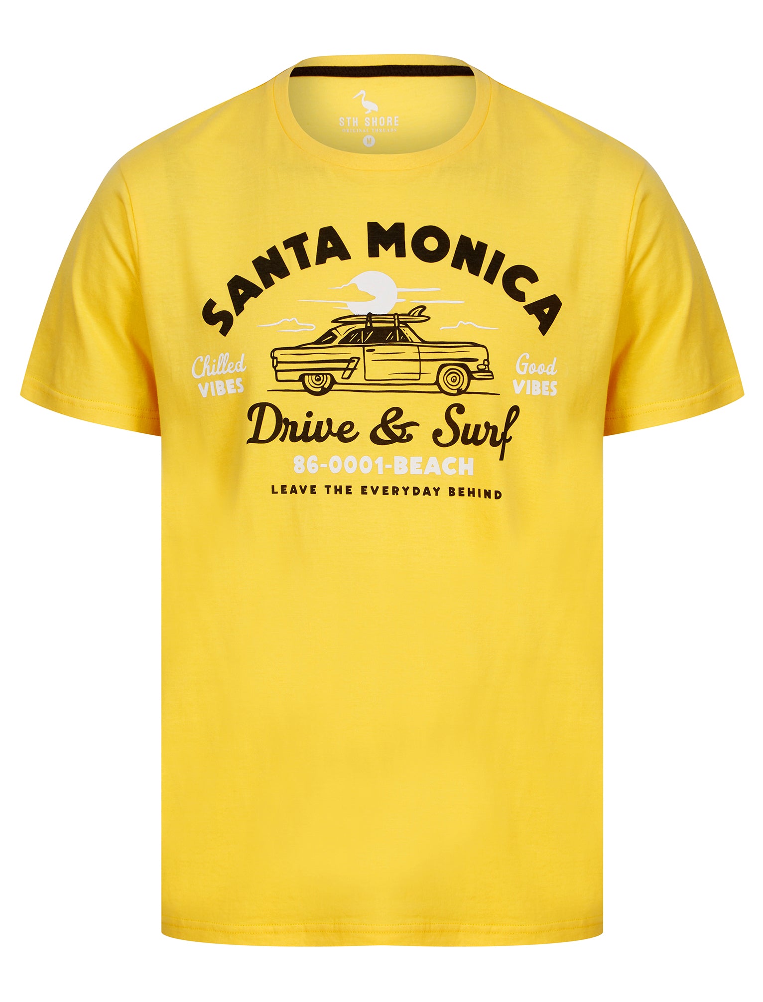T-Shirts Drive Surf Motif Cotton Jersey T-Shirt in Golden Cream - South Shore / S - Tokyo Laundry