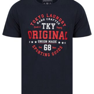 T-Shirts Empire Motif Cotton Jersey T-Shirt in Sky Captain Navy / S - Tokyo Laundry