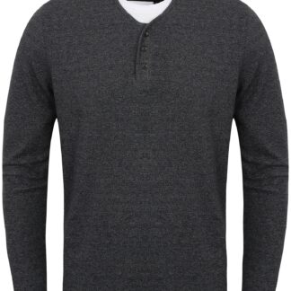 T-Shirts Espino Mock T-Shirt Insert Long Sleeve Top in Dark Denim - Dissident / S - Tokyo Laundry